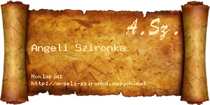 Angeli Szironka névjegykártya